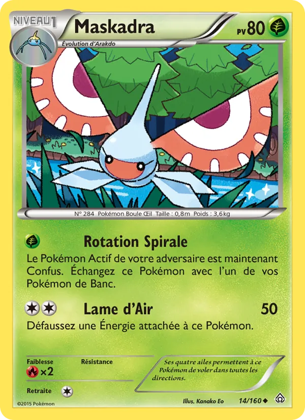 Carte Pokémon Maskadra de l'extension Primo-Choc