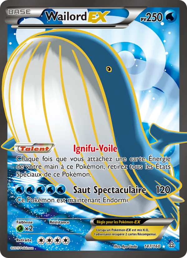 Carte Pokémon Wailord EX de l'extension Primo-Choc