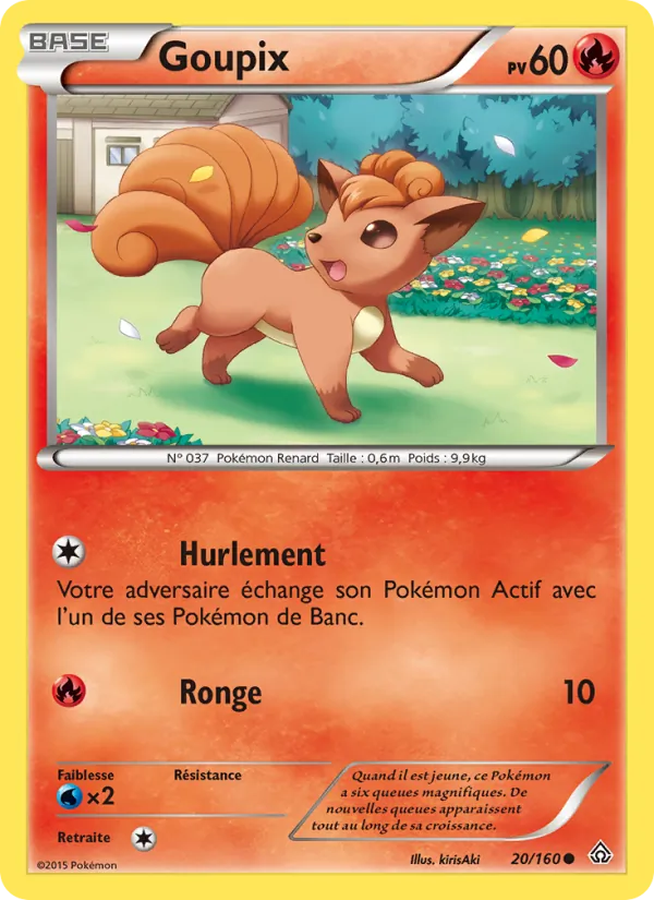 Carte Pokémon Goupix de l'extension Primo-Choc