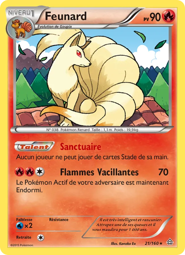 Carte Pokémon Feunard de l'extension Primo-Choc