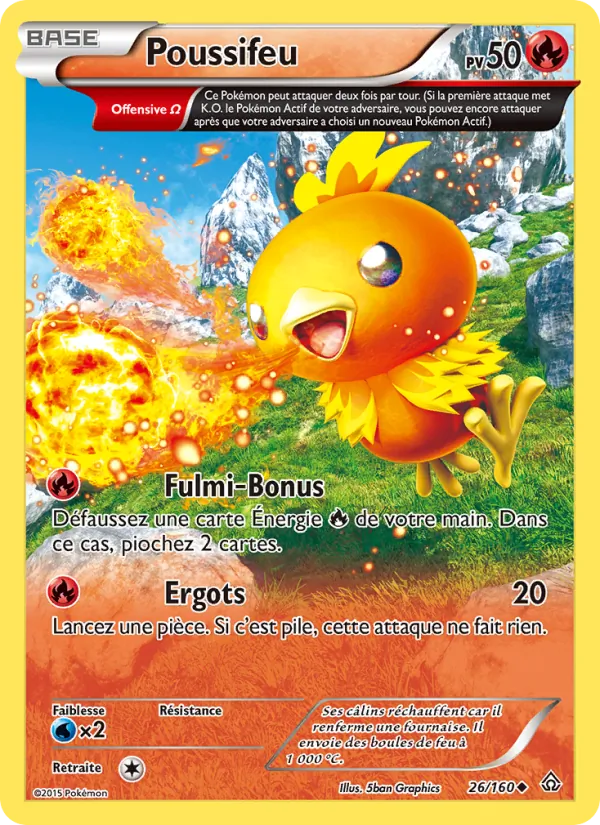 Carte Pokémon Poussifeu de l'extension Primo-Choc