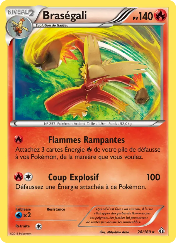 Carte Pokémon Braségali de l'extension Primo-Choc