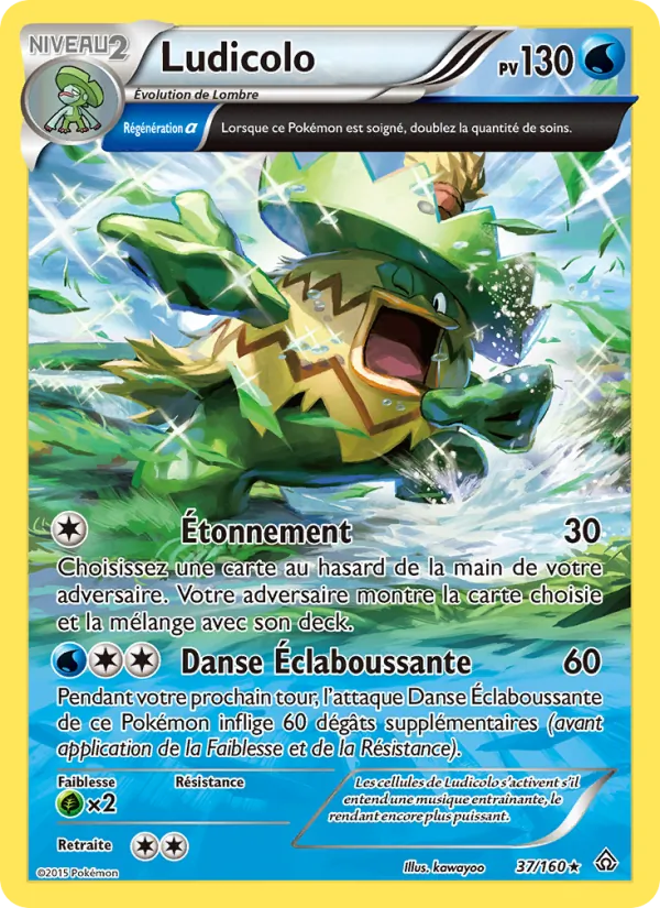 Carte Pokémon Ludicolo de l'extension Primo-Choc