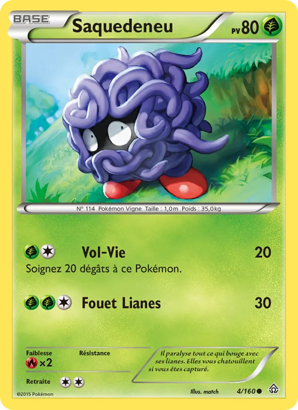 Carte Pokémon Saquedeneu de l'extension Primo-Choc