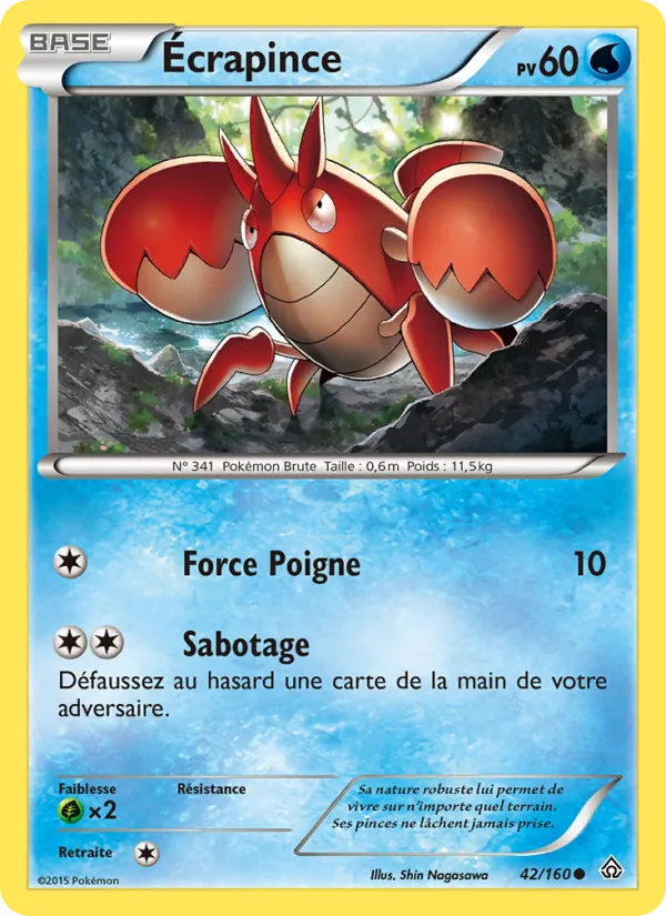 Carte Pokémon Écrapince de l'extension Primo-Choc