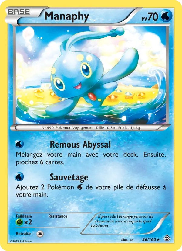 Carte Pokémon Manaphy de l'extension Primo-Choc