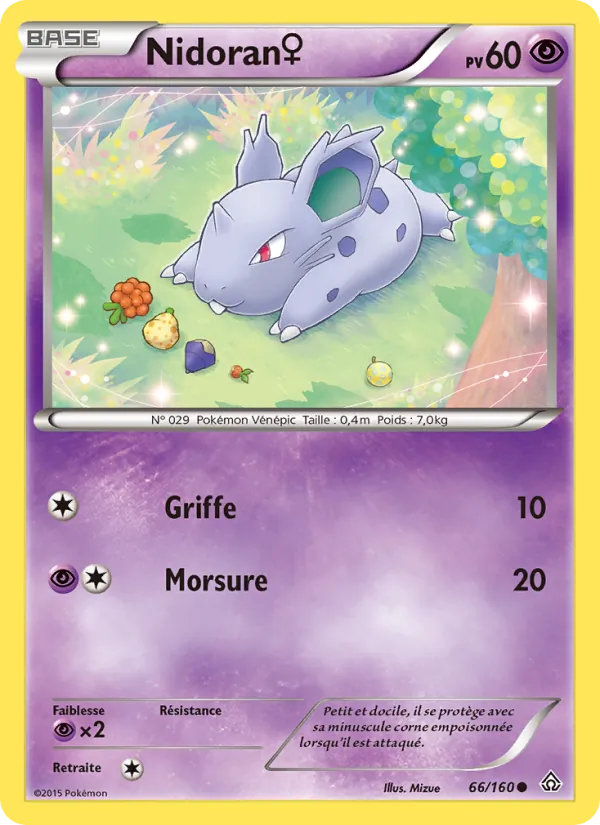 Carte Pokémon Nidoran♀ de l'extension Primo-Choc