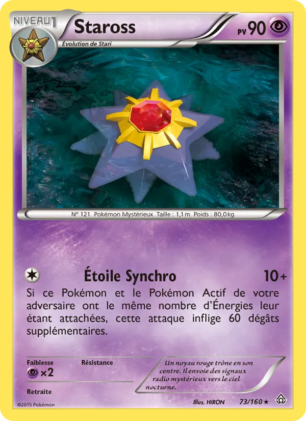 Carte Pokémon Staross de l'extension Primo-Choc