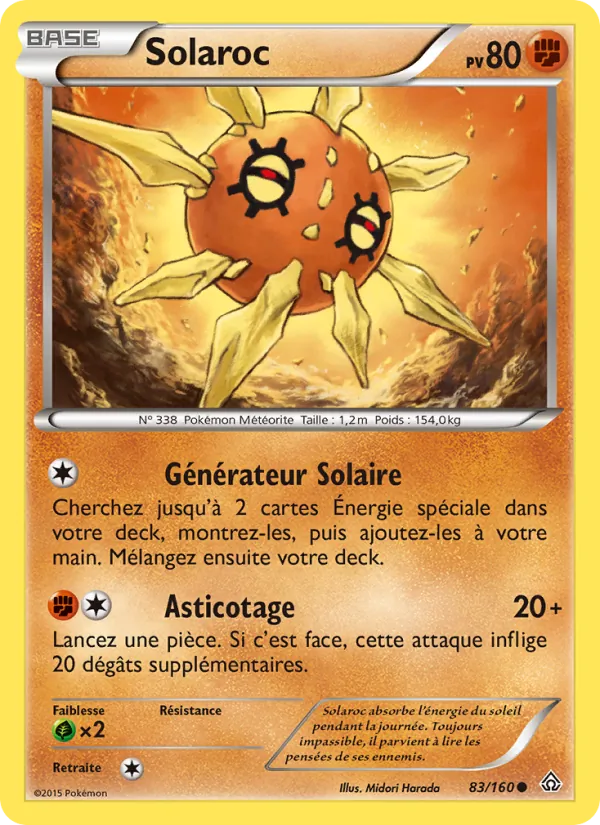 Carte Pokémon Solaroc de l'extension Primo-Choc