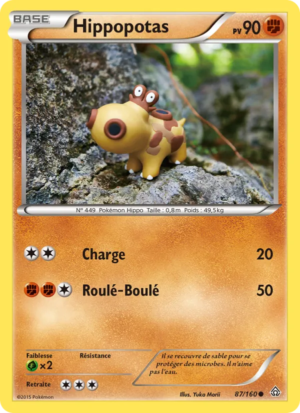 Carte Pokémon Hippopotas de l'extension Primo-Choc