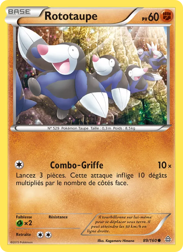 Carte Pokémon Rototaupe de l'extension Primo-Choc