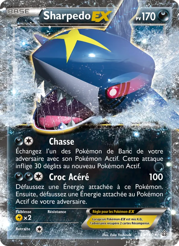 Carte Pokémon Sharpedo EX de l'extension Primo-Choc