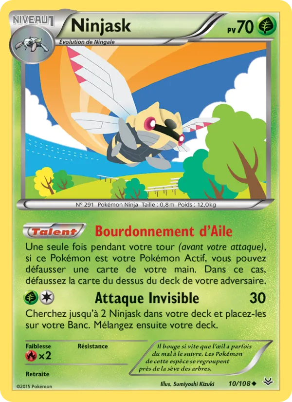 Carte Pokémon Ninjask de l'extension Ciel Rugissant