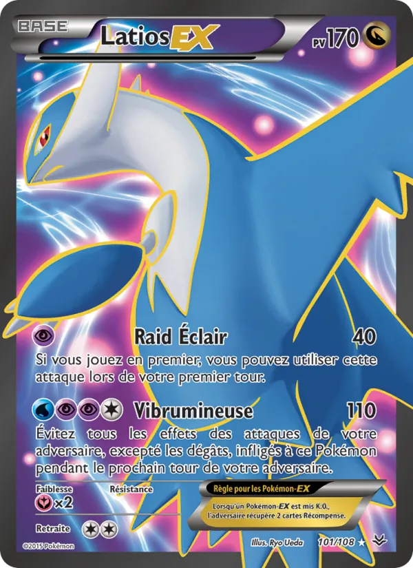 Carte Pokémon Latios EX de l'extension Ciel Rugissant