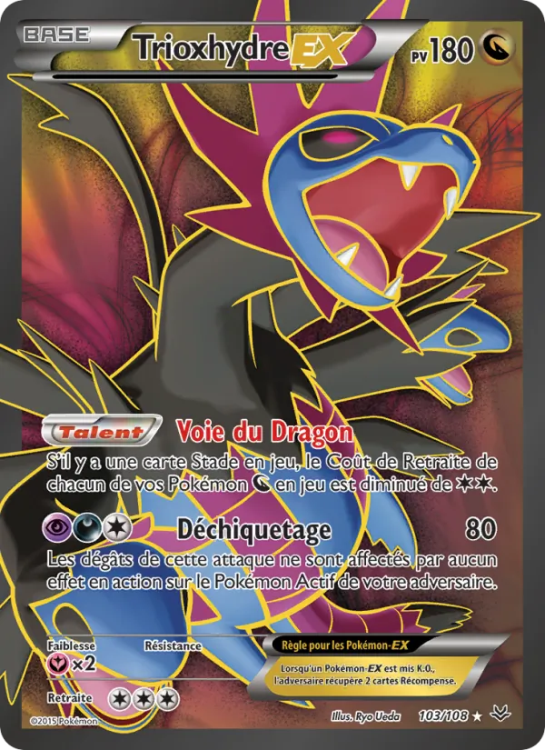 Carte Pokémon Trioxhydre EX de l'extension Ciel Rugissant