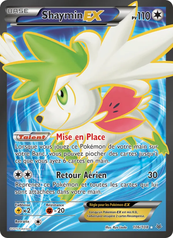 Carte Pokémon Shaymin EX de l'extension Ciel Rugissant