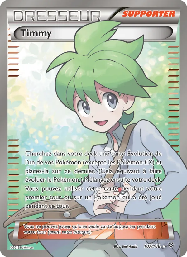 Carte Pokémon Timmy de l'extension Ciel Rugissant
