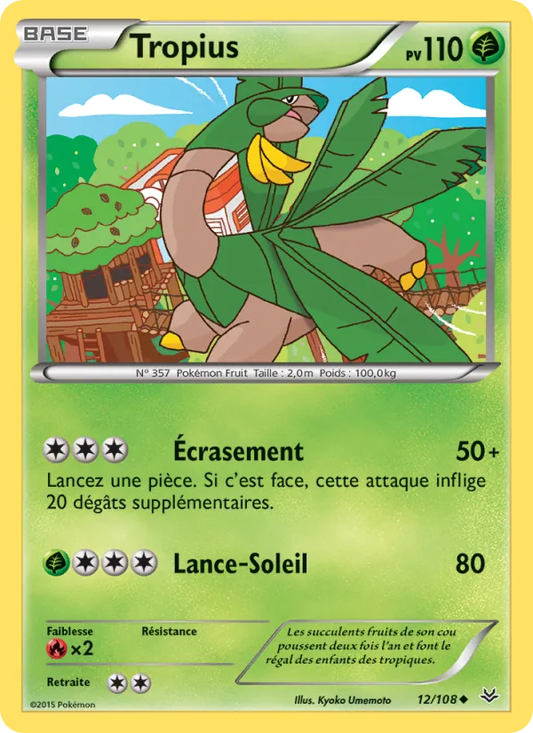 Carte Pokémon Tropius de l'extension Ciel Rugissant