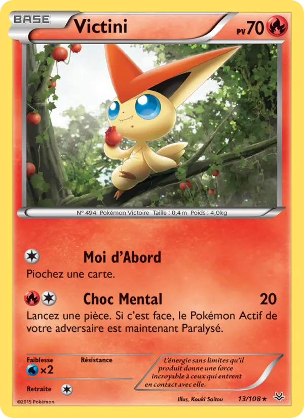 Carte Pokémon Victini de l'extension Ciel Rugissant