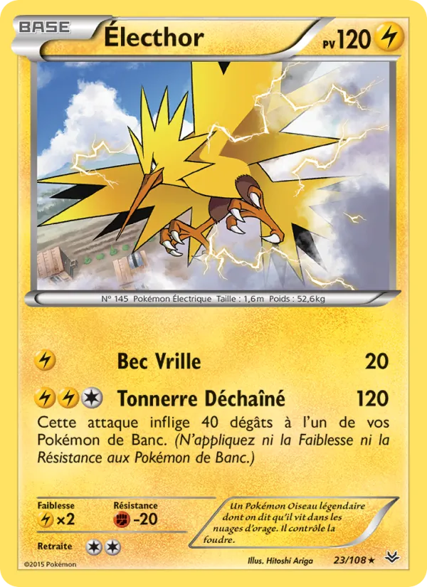 Carte Pokémon Électhor de l'extension Ciel Rugissant