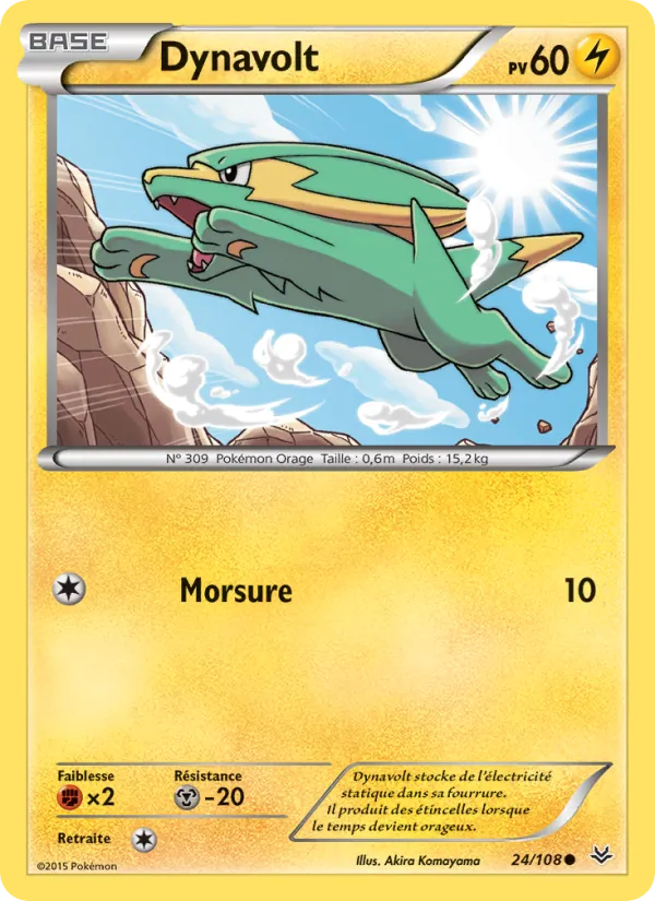 Carte Pokémon Dynavolt de l'extension Ciel Rugissant