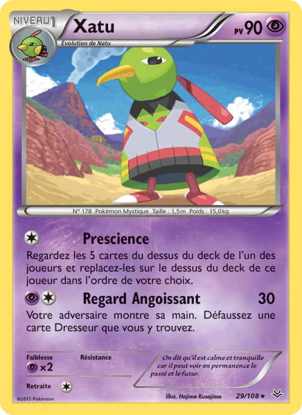 Carte Pokémon Xatu de l'extension Ciel Rugissant