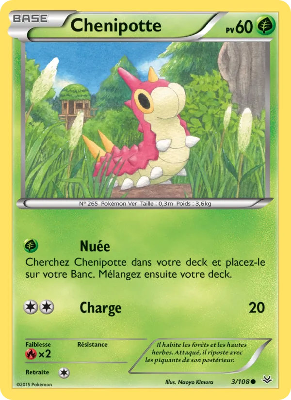 Carte Pokémon Chenipotte de l'extension Ciel Rugissant