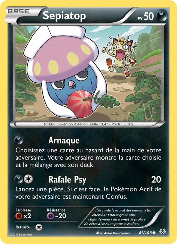 Carte Pokémon Sepiatop de l'extension Ciel Rugissant