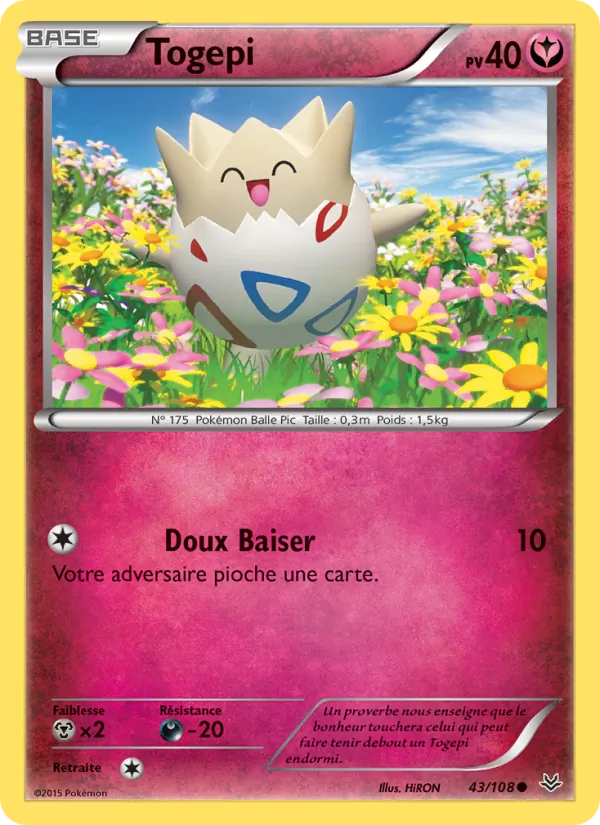 Carte Pokémon Togepi de l'extension Ciel Rugissant