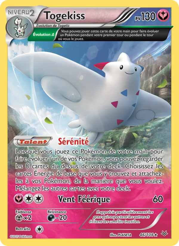 Carte Pokémon Togekiss de l'extension Ciel Rugissant