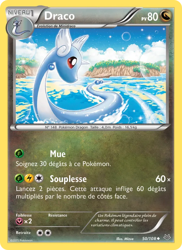 Carte Pokémon Draco de l'extension Ciel Rugissant