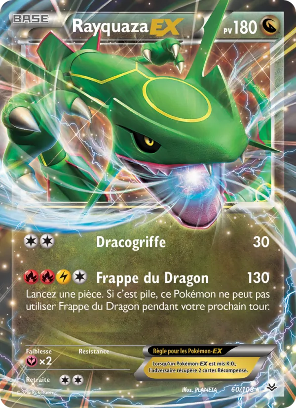Carte Pokémon Rayquaza EX de l'extension Ciel Rugissant