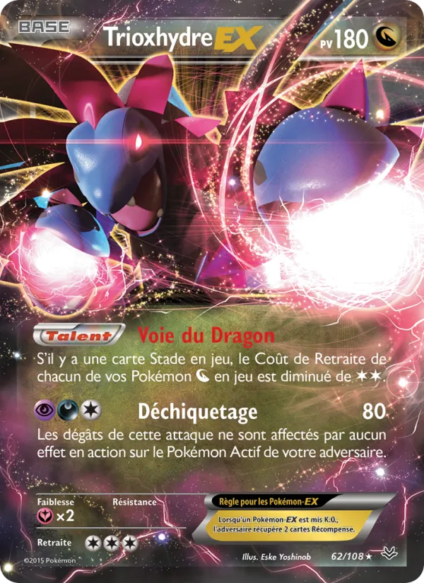 Carte Pokémon Trioxhydre EX de l'extension Ciel Rugissant