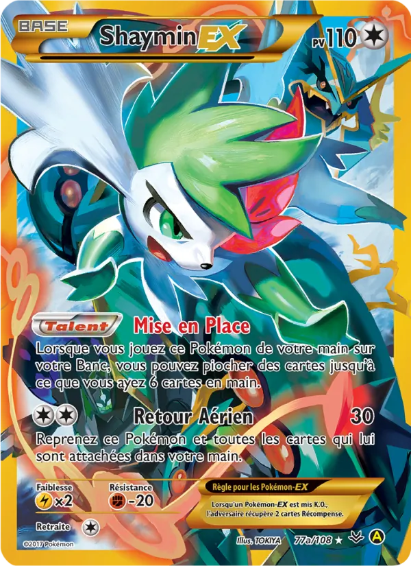 Carte Pokémon Shaymin EX de l'extension Ciel Rugissant