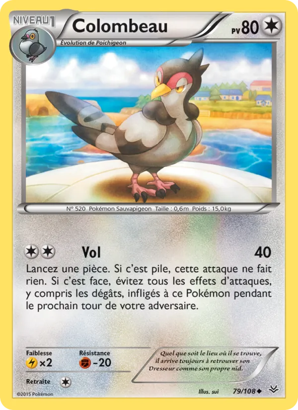 Carte Pokémon Colombeau de l'extension Ciel Rugissant