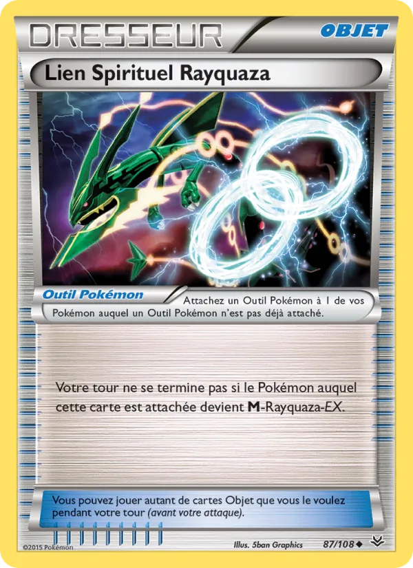 Carte Pokémon Lien Spirituel Rayquaza de l'extension Ciel Rugissant