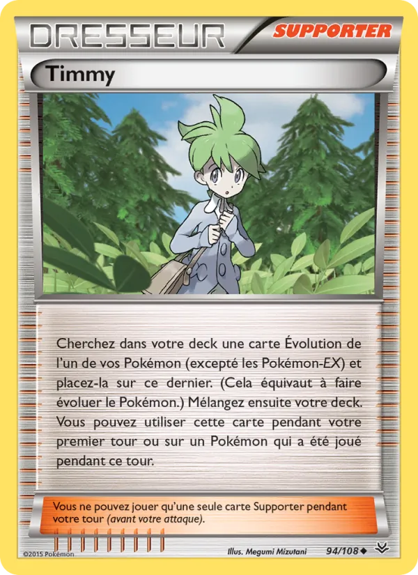Carte Pokémon Timmy de l'extension Ciel Rugissant