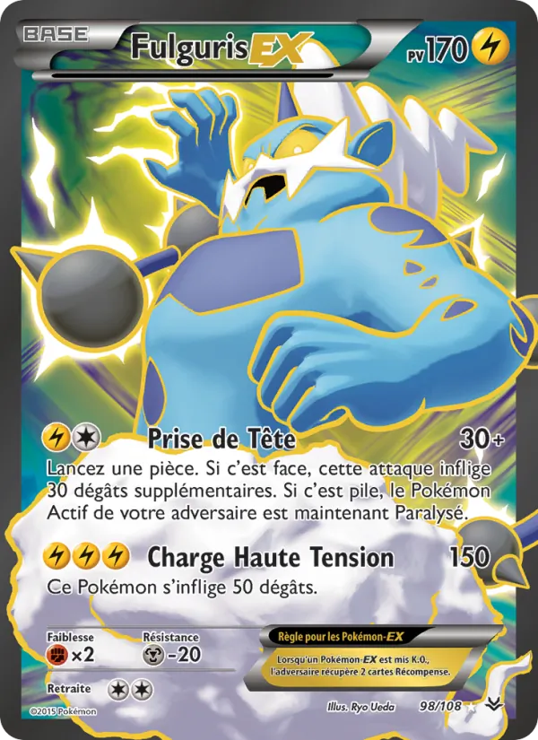 Carte Pokémon Fulguris EX de l'extension Ciel Rugissant