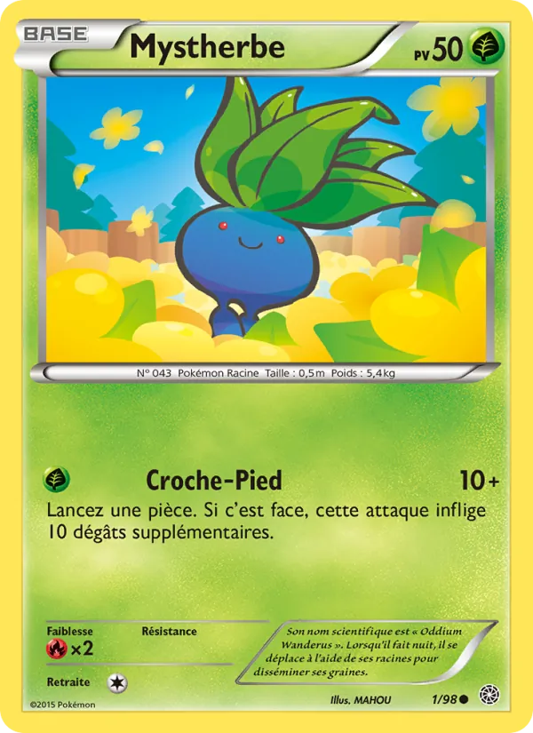 Carte Pokémon Mystherbe de l'extension Origines Antiques