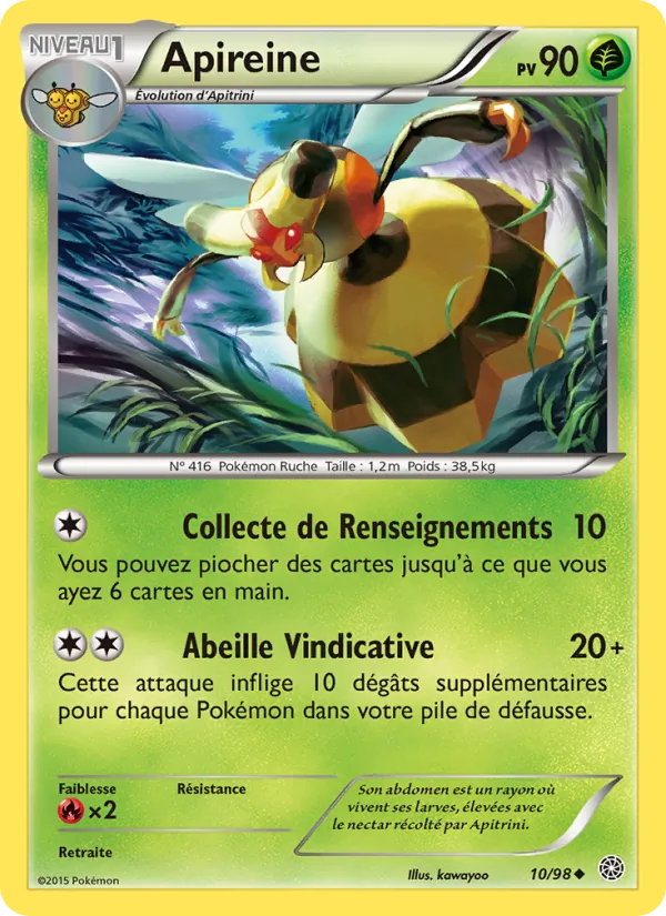 Carte Pokémon Apireine de l'extension Origines Antiques