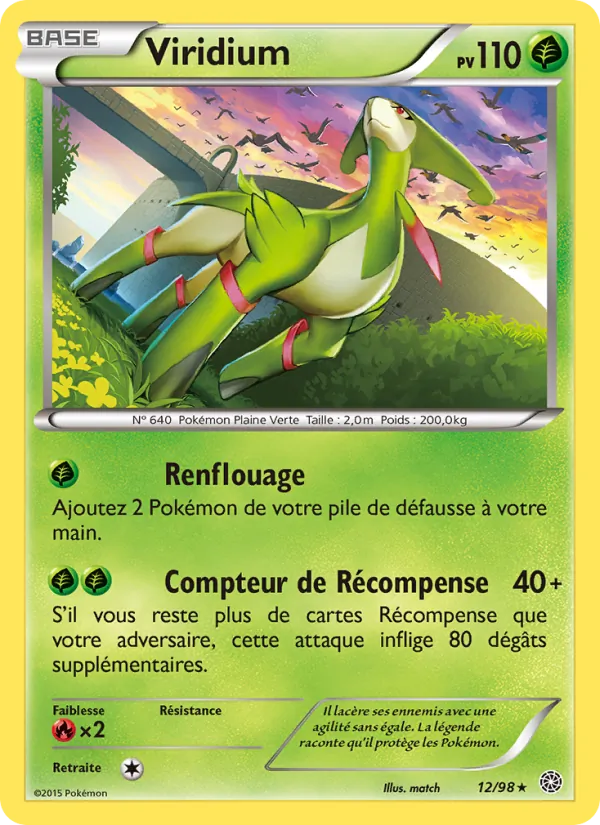 Carte Pokémon Viridium de l'extension Origines Antiques