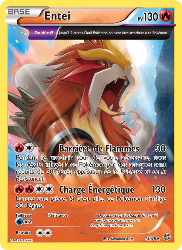 Carte Pokémon Entei de l'extension Origines Antiques