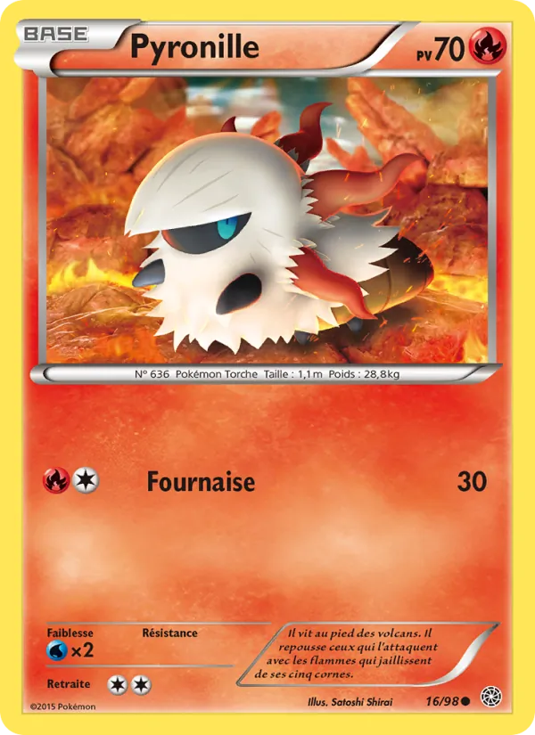 Carte Pokémon Pyronille de l'extension Origines Antiques