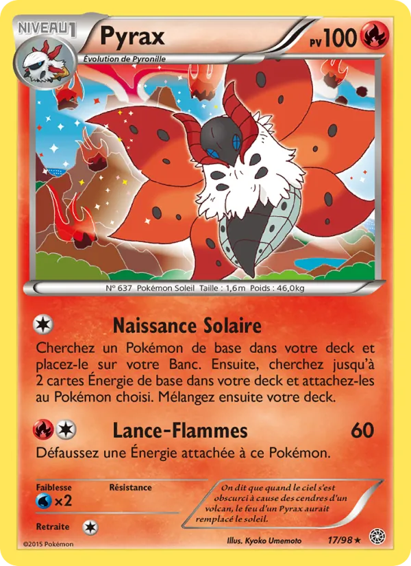 Carte Pokémon Pyrax de l'extension Origines Antiques