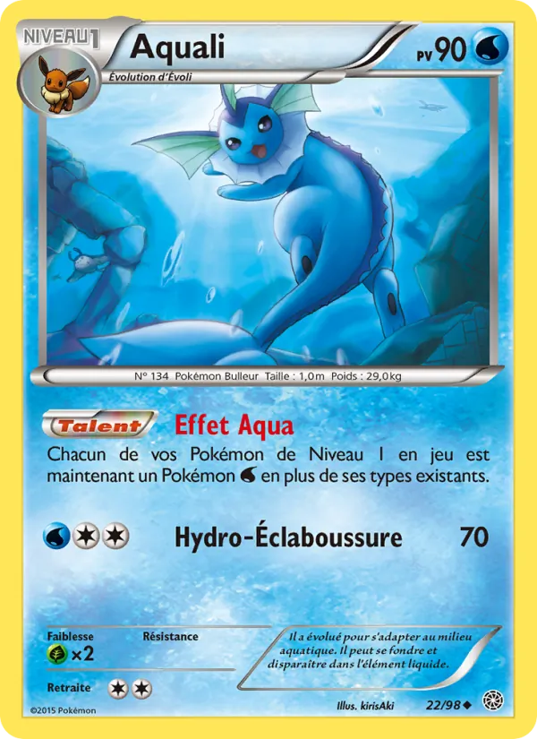 Carte Pokémon Aquali de l'extension Origines Antiques