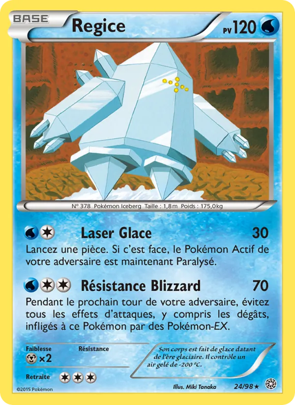 Carte Pokémon Regice de l'extension Origines Antiques