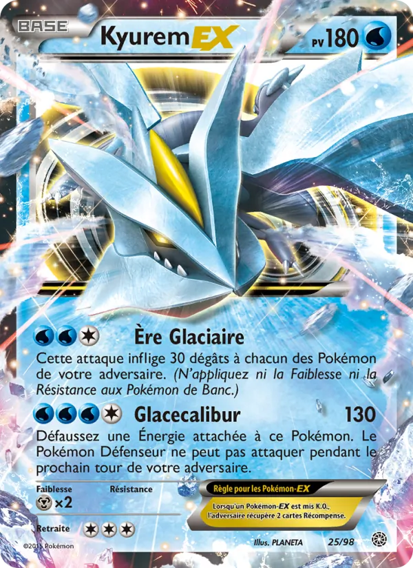 Carte Pokémon Kyurem EX de l'extension Origines Antiques