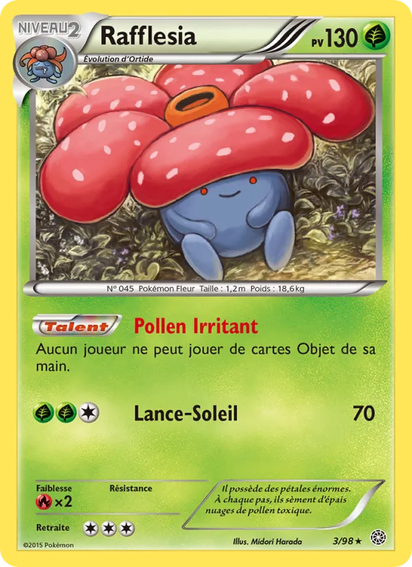 Carte Pokémon Rafflesia de l'extension Origines Antiques