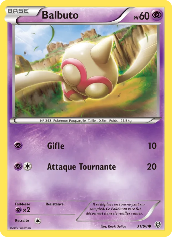 Carte Pokémon Balbuto de l'extension Origines Antiques
