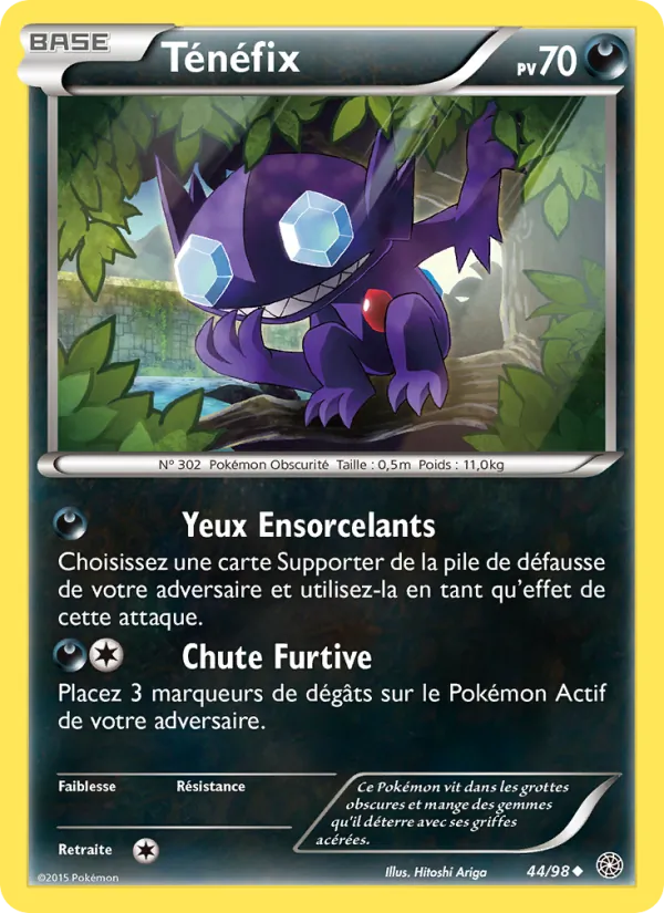 Carte Pokémon Ténéfix de l'extension Origines Antiques
